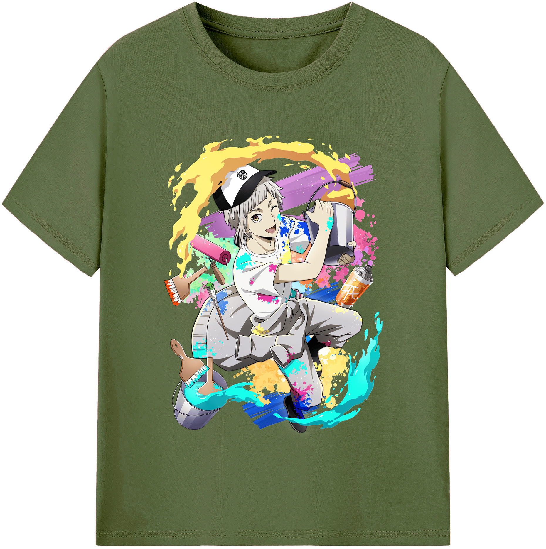 （画像用） 文豪ストレイドッグス Bungo Stray Dogs 綿100％半袖Tシャツ（フロントプリント）